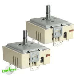 WB24T10153 (2 Pack) Range 9" Dual Burner Infinite Switch For GE / Hotpoint