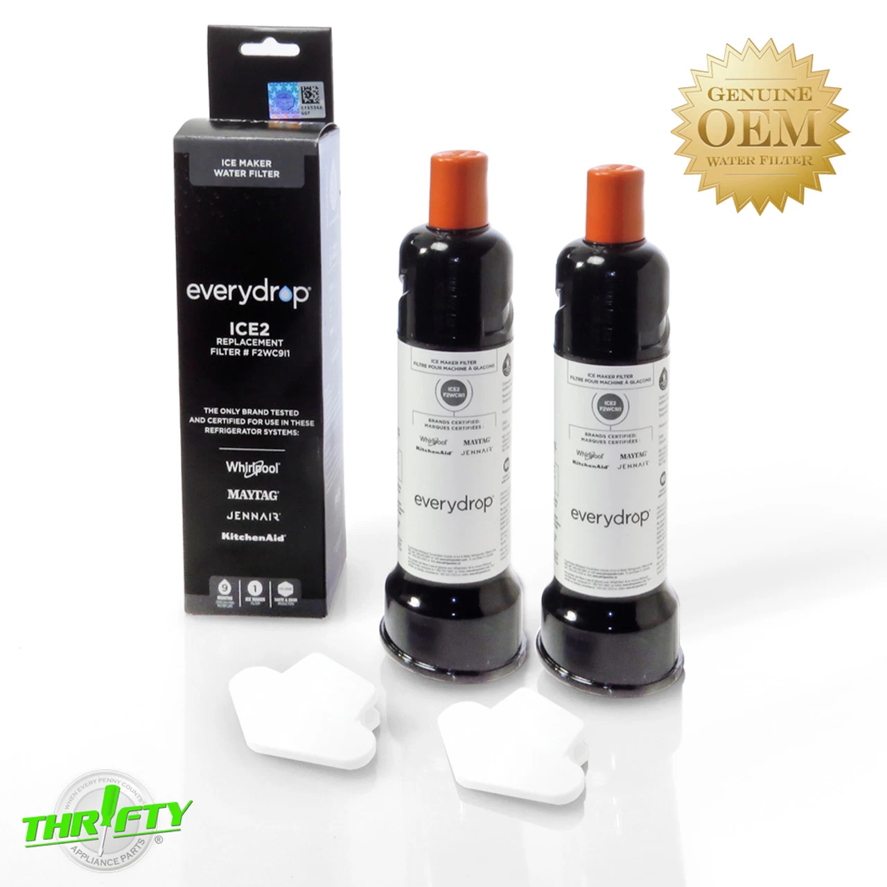 F2WC9I1 ICE2 EveryDrop (2 Pack) Whirlpool / Maytag Refrigerator Ice Maker Water Filter 3 F2WC9I1 ICE2 EveryDrop (2 Pack) Whirlpool / Maytag Refrigerator Ice Maker Water Filter