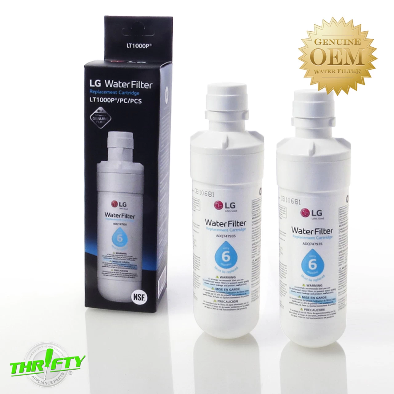 LT1000P AGF80300704 (2 Pack) LG / Kenmore Refrigerator Water Filter 3 LT1000P AGF80300704 (2 Pack) LG / Kenmore Refrigerator Water Filter