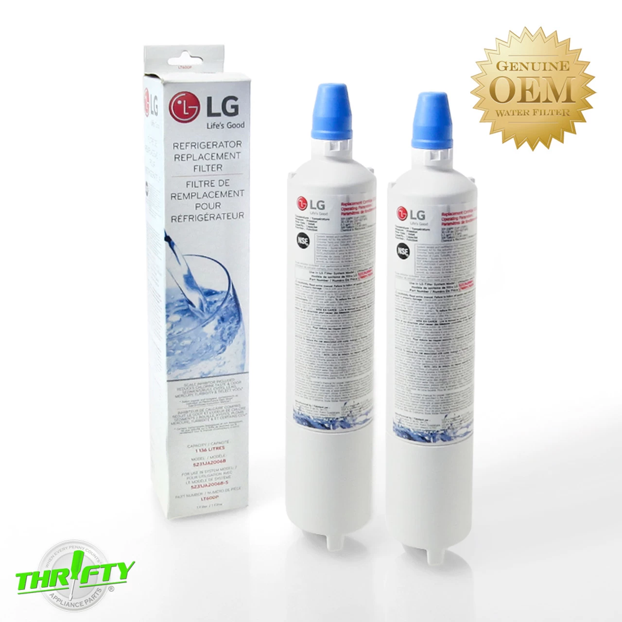 LT600P 5231JA2006F (2 Pack) LG / Kenmore Refrigerator Water Filter 3 LT600P 5231JA2006F (2 Pack) LG / Kenmore Refrigerator Water Filter